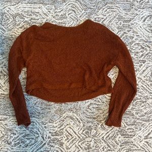 Burnt Orange Cropped Sweater